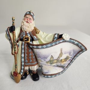 Thomas Kinkade Old World Santa Collection White Christmas Dreams Ornament